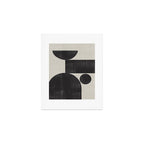 Abstract Black and Beige Geometric No. 1 Art Print Gallery Image 1