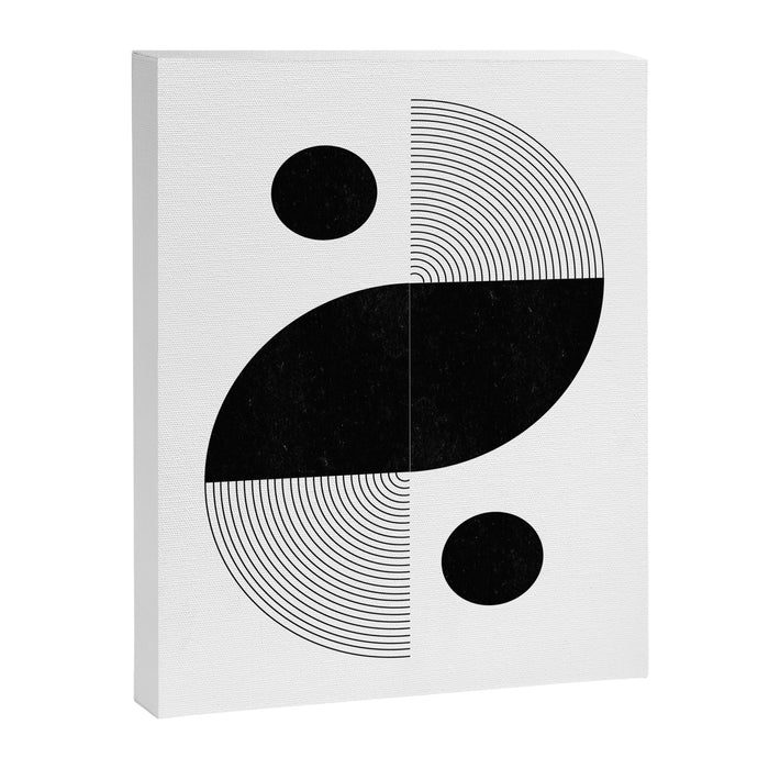 Abstract Black and White Minimalist Art Canvas Print Gallery Image 1