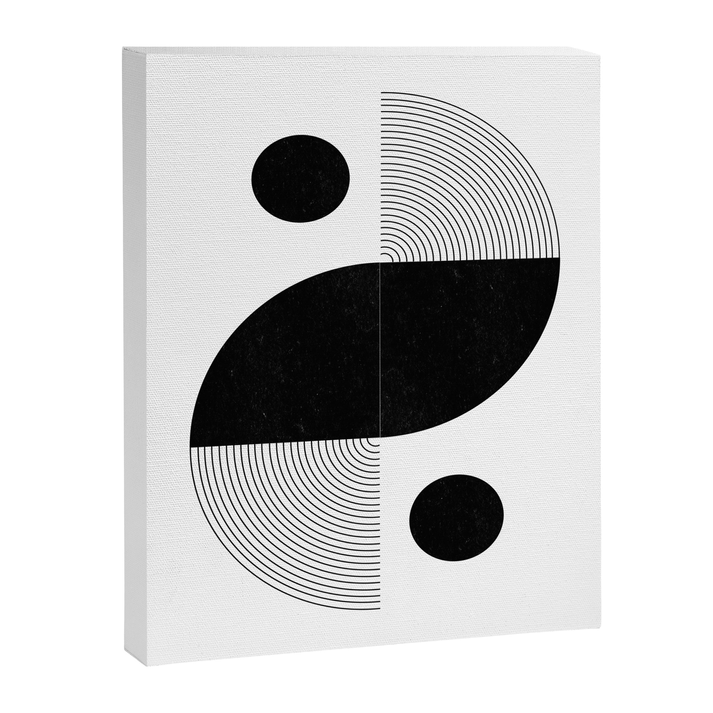 Abstract Black and White Minimalist Art Canvas Print Gallery Image 6