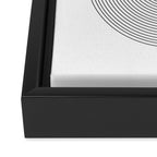 Abstract Black and White Minimalist Art Framed Canvas Print Gallery Image 3