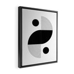 Abstract Black and White Minimalist Art Framed Canvas Print Gallery Image 2