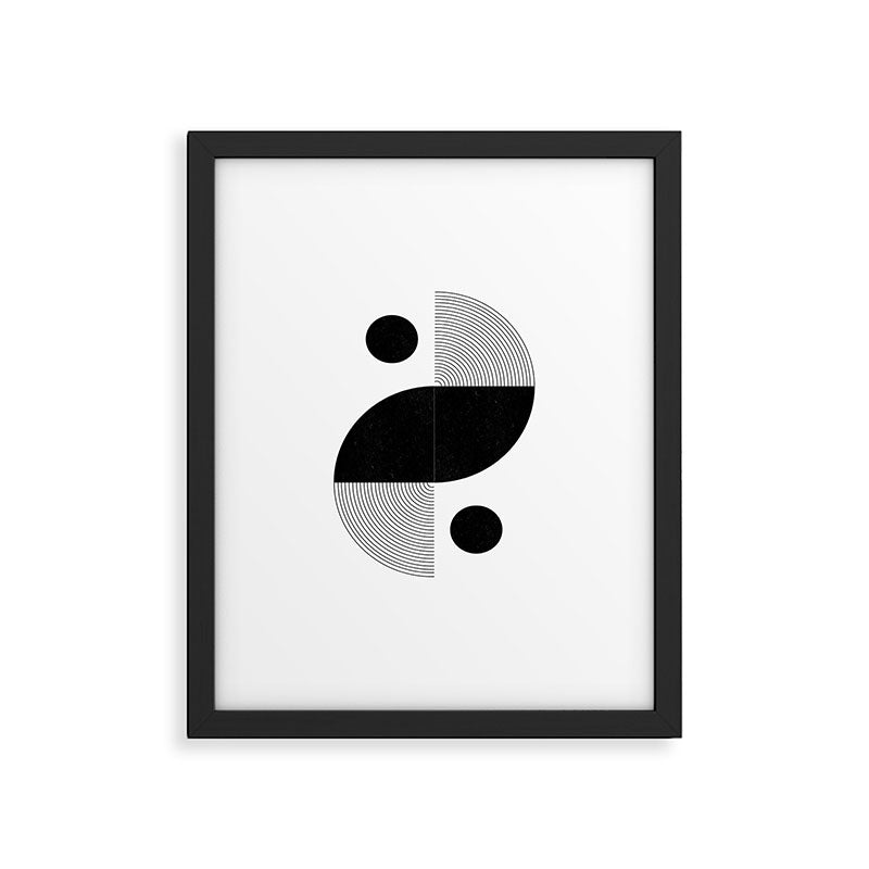 Abstract Black and White Minimalist Art Framed Art Print Gallery Image 5