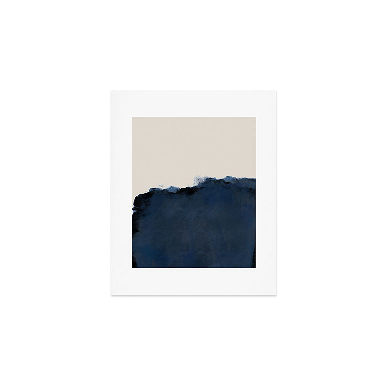 Abstract, blue, beige, indigo Art Print Gallery Image 1