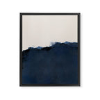 Abstract, blue, beige, indigo Framed Canvas Print Gallery Image 6
