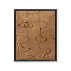 Abstract Face One Line Framed Canvas Print Gallery Image 6