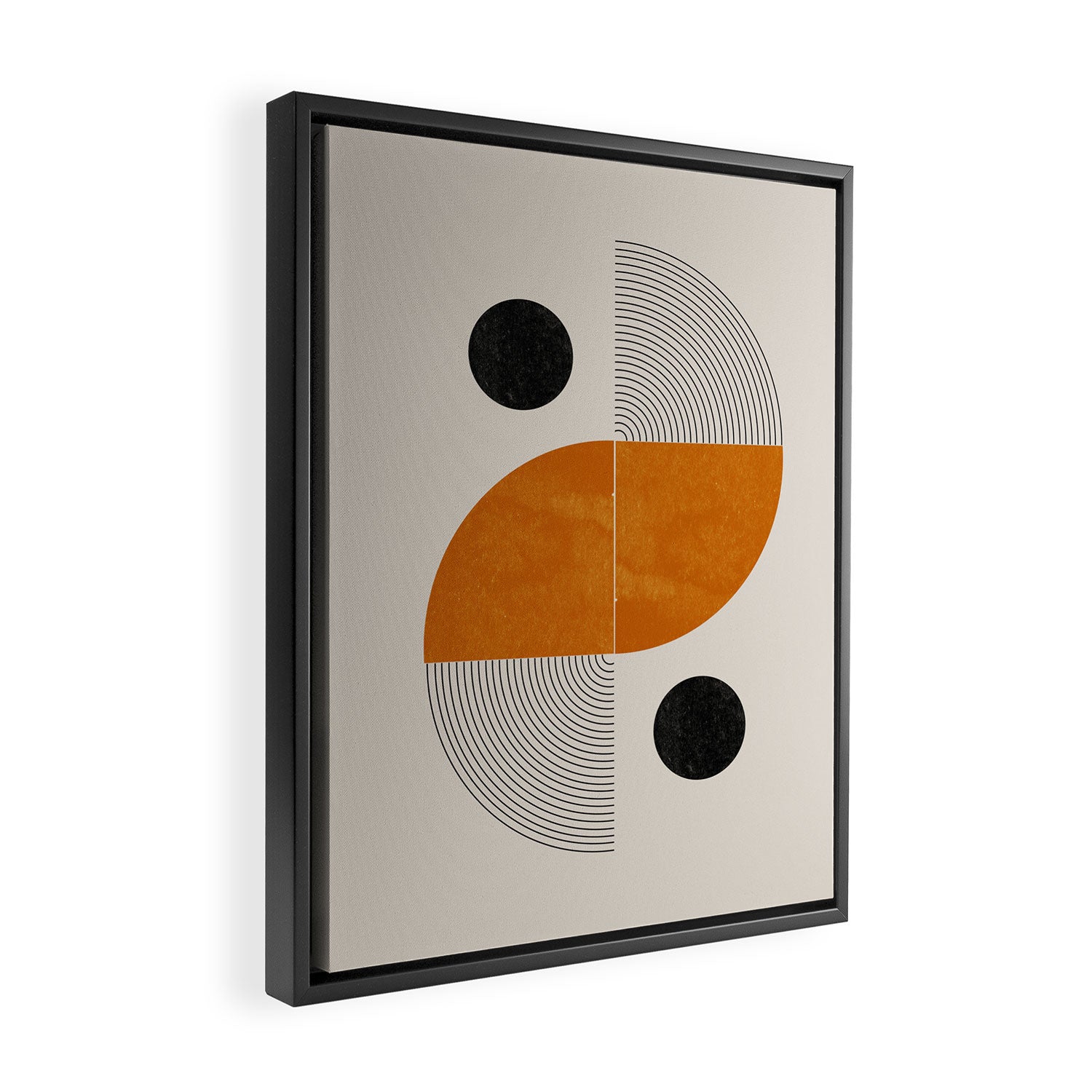 Abstract Geometric Shapes Framed Canvas Print Gallery Image 2