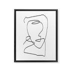Abstract head, Minimalist Line Art Framed Canvas Print Gallery Image 6