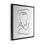Abstract head, Minimalist Line Art Framed Canvas Print Gallery Image 2