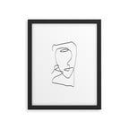 Abstract head, Minimalist Line Art Framed Art Print Gallery Image 5