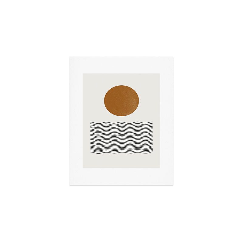 Abstract Landscape, Gold Sun Art Print Gallery Image 1