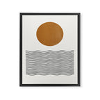 Abstract Landscape, Gold Sun Framed Canvas Print Gallery Image 6