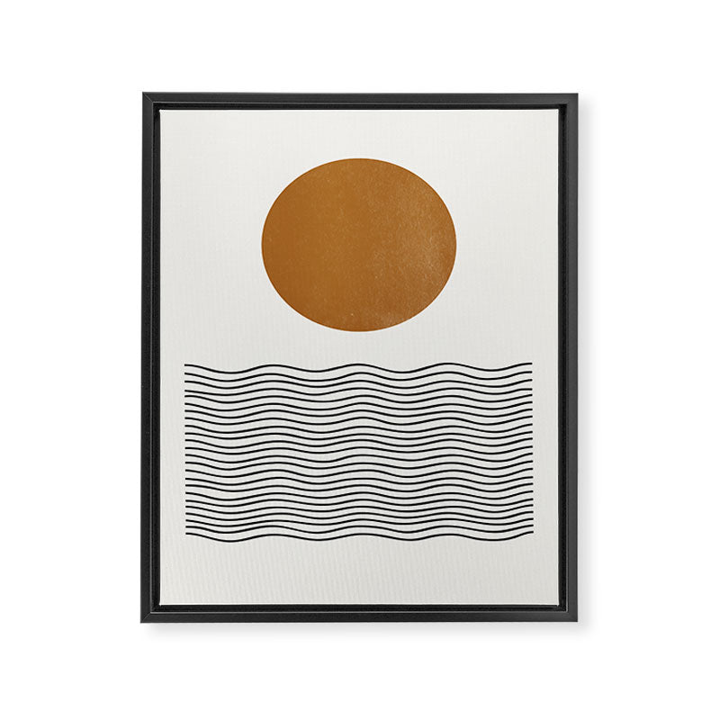 Abstract Landscape, Gold Sun Framed Canvas Print Gallery Image 6
