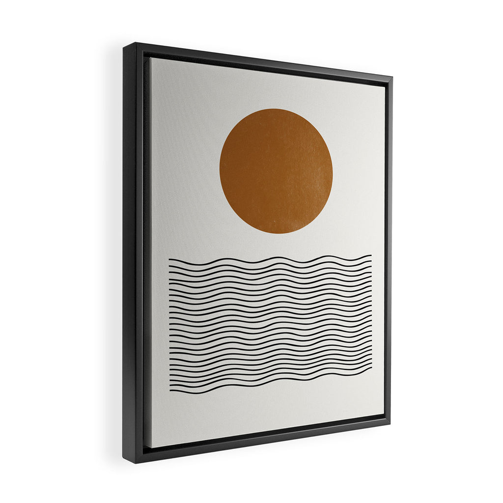 Abstract Landscape, Gold Sun Framed Canvas Print Gallery Image 2