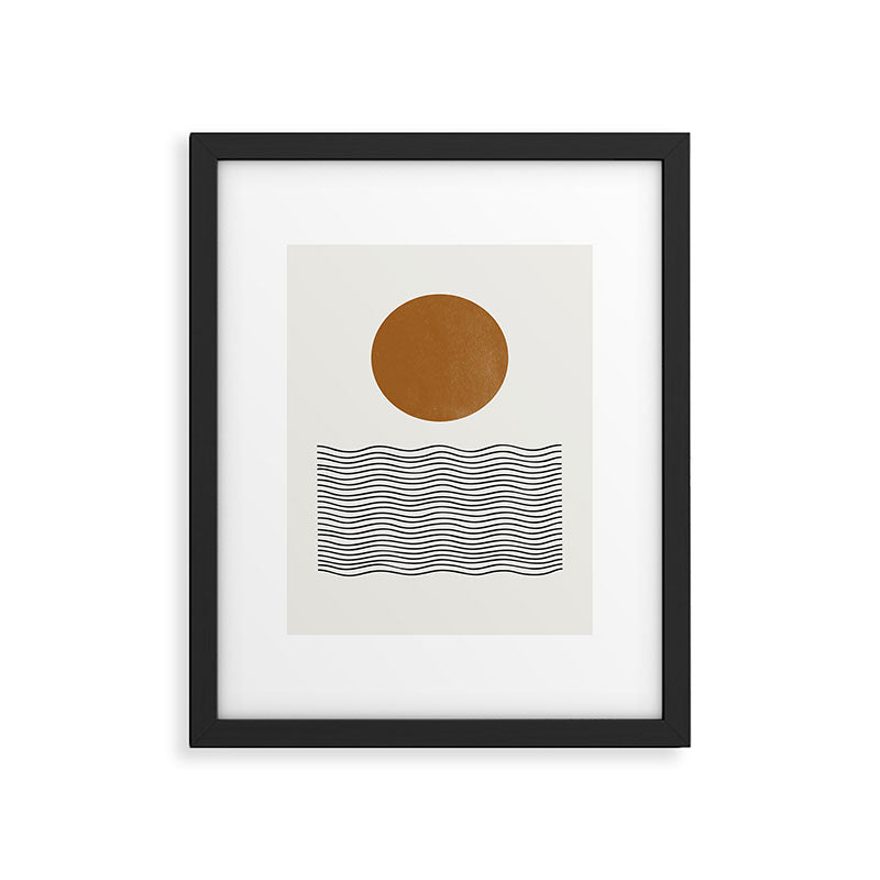 Abstract Landscape, Gold Sun Framed Art Print Gallery Image 5