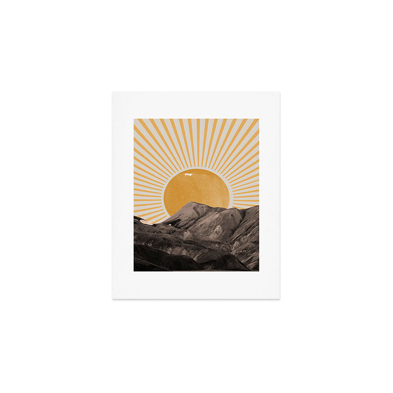 Abstract Landscape, Mountain and Sunshine Art Print Gallery Image 1