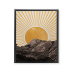 Abstract Landscape, Mountain and Sunshine Framed Canvas Print Gallery Image 6