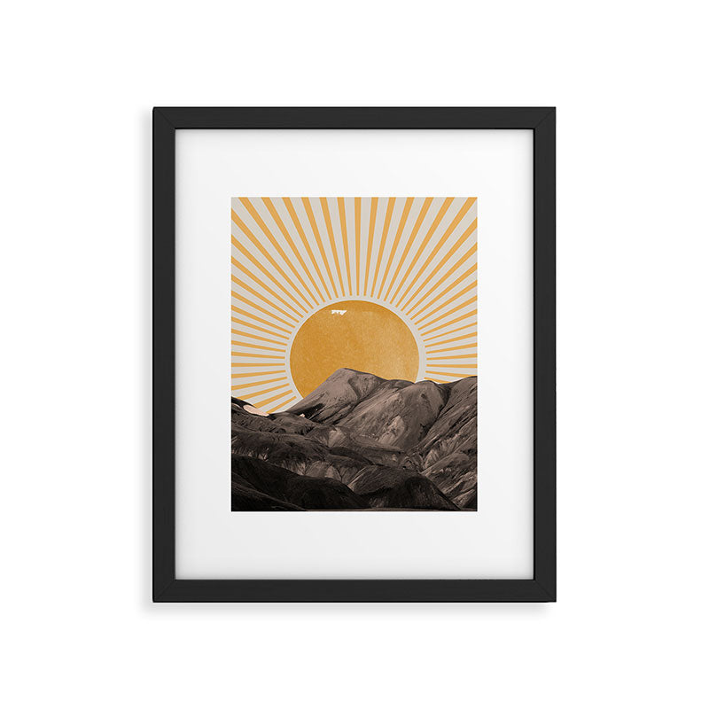 Abstract Landscape, Mountain and Sunshine Framed Art Print Gallery Image 5
