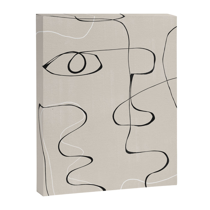 Abstract Line Face Art Canvas Print Gallery Image 1