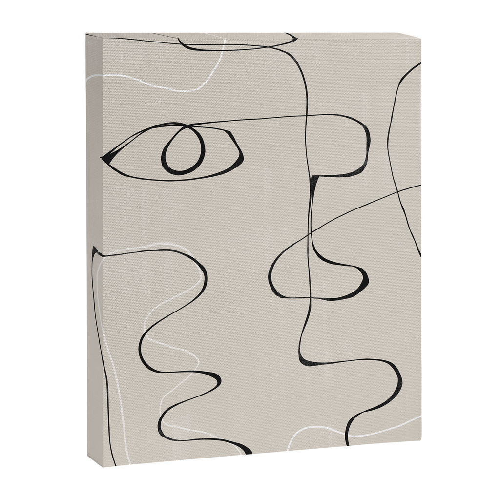 Abstract Line Face Art Canvas Print Gallery Image 6