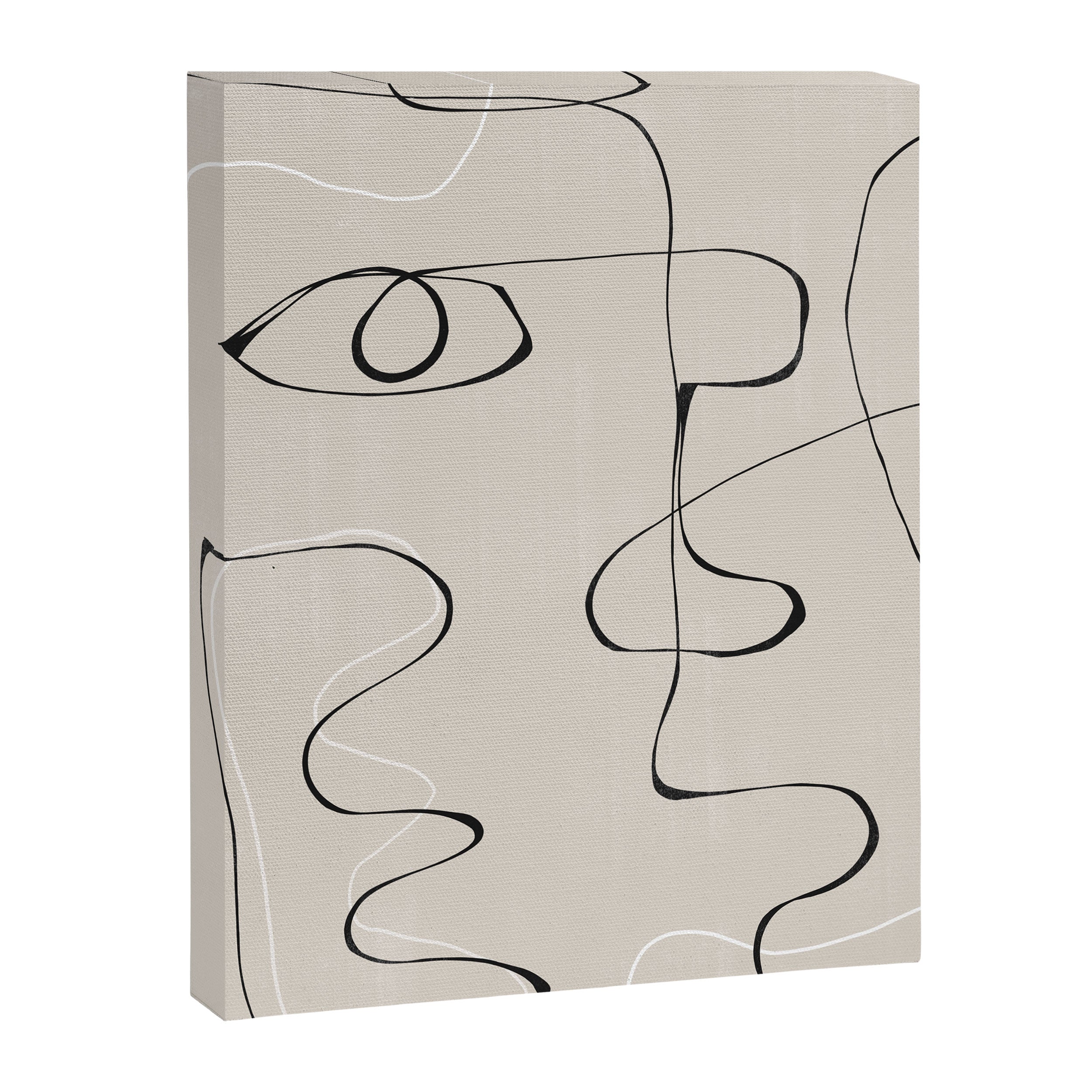 Abstract Line Face Art Canvas Print Gallery Image 6