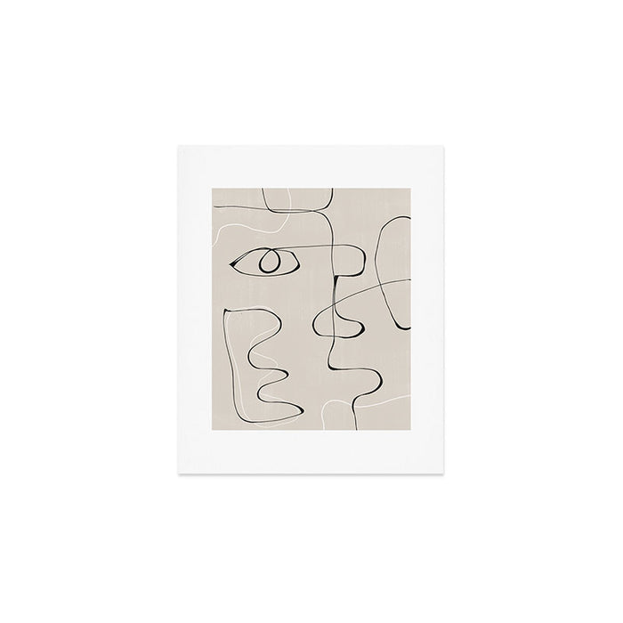 Abstract Line Face Art Art Print Gallery Image 1