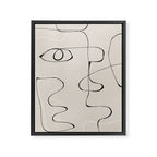 Abstract Line Face Art Framed Canvas Print Gallery Image 6