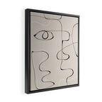 Abstract Line Face Art Framed Canvas Print Gallery Image 2