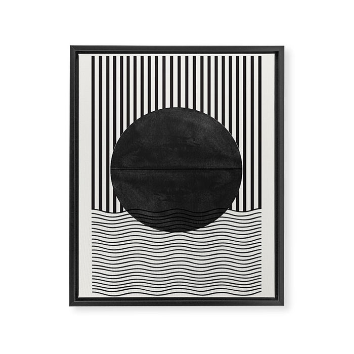 Abstract Modern Black Framed Canvas Print Gallery Image 1