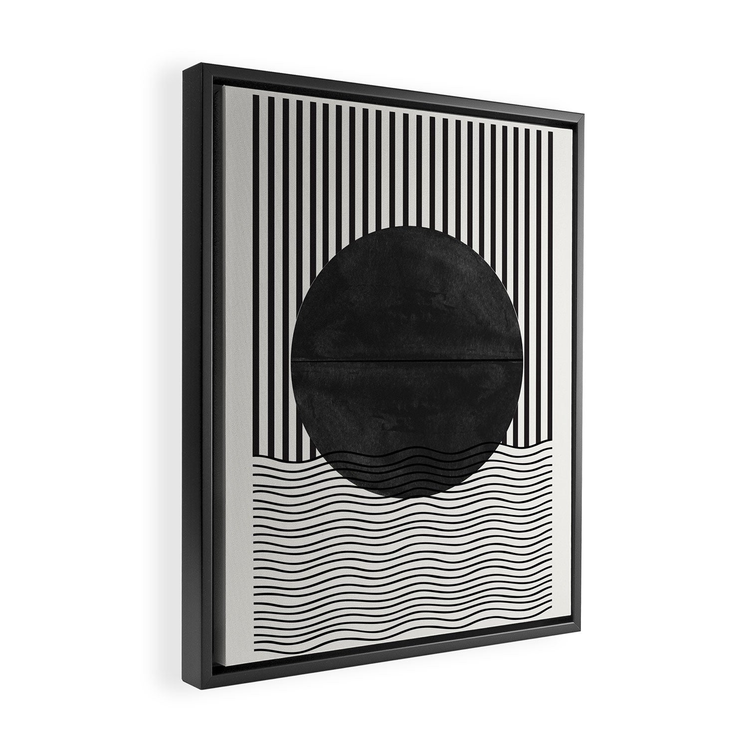 Abstract Modern Black Framed Canvas Print Gallery Image 2