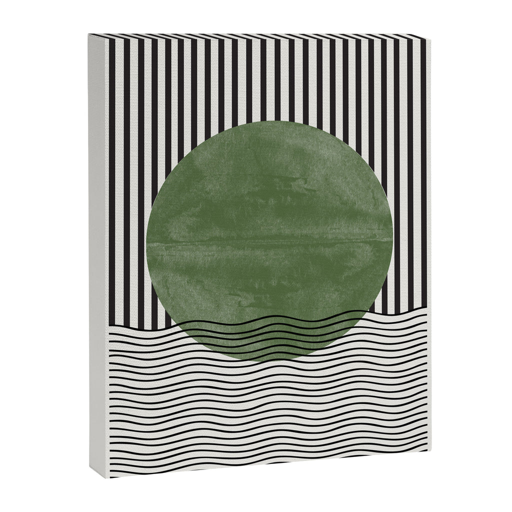 Abstract Modern Green Canvas Print Gallery Image 6