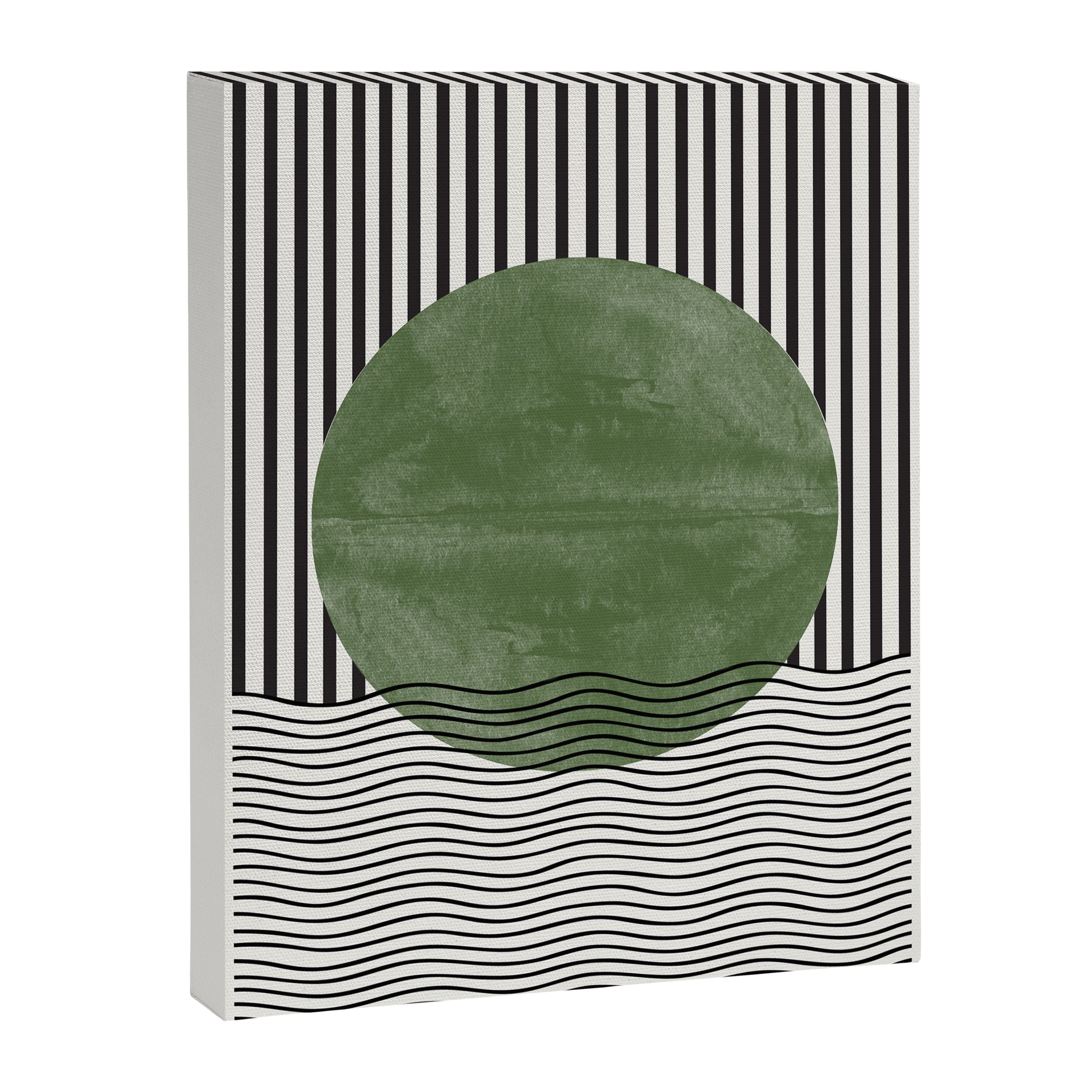 Abstract Modern Green Canvas Print Gallery Image 6