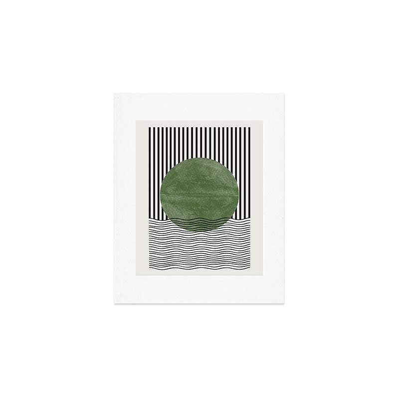 Abstract Modern Green Art Print Gallery Image 1