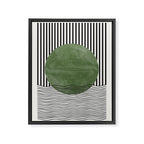 Abstract Modern Green Framed Canvas Print Gallery Image 6