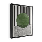 Abstract Modern Green Framed Canvas Print Gallery Image 2