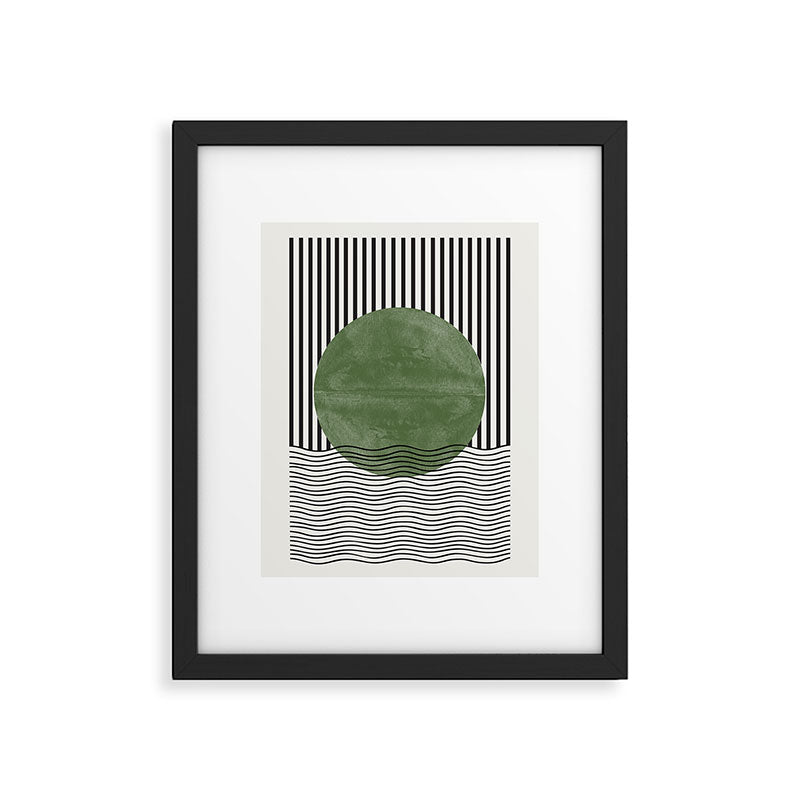Abstract Modern Green Framed Art Print Gallery Image 4