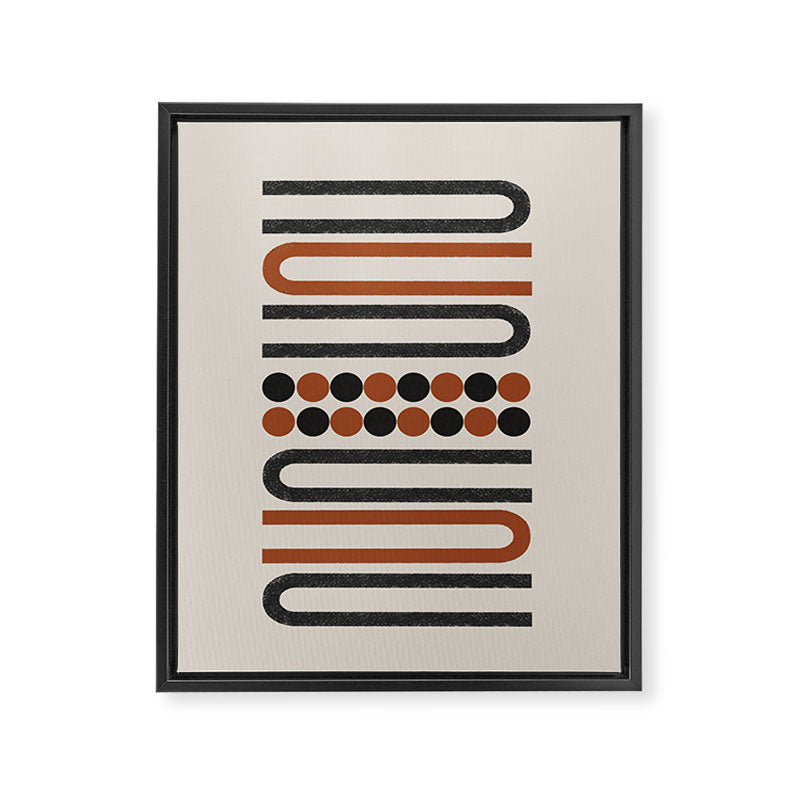 Abstract Modern Lines, Burnt Orange Art Framed Canvas Print Gallery Image 6