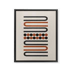 Abstract Modern Lines, Burnt Orange Art Framed Canvas Print Gallery Image 6