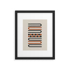 Abstract Modern Lines, Burnt Orange Art Framed Art Print Gallery Image 5