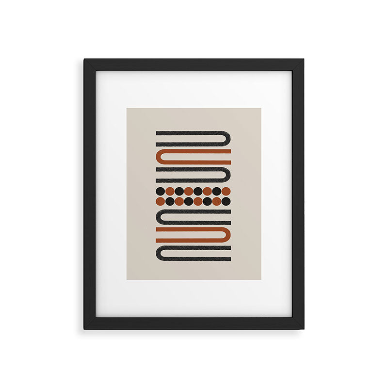 Abstract Modern Lines, Burnt Orange Art Framed Art Print Gallery Image 5