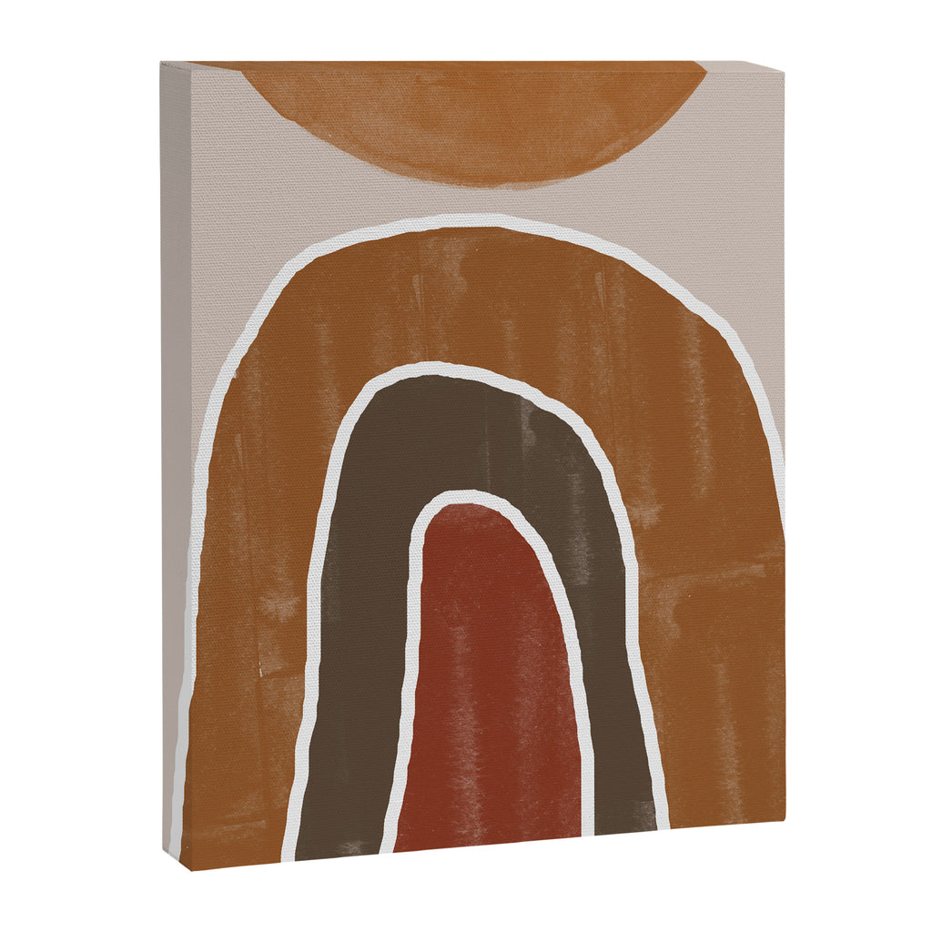 Abstract Rainbow, Burnt Orange Canvas Print Gallery Image 6