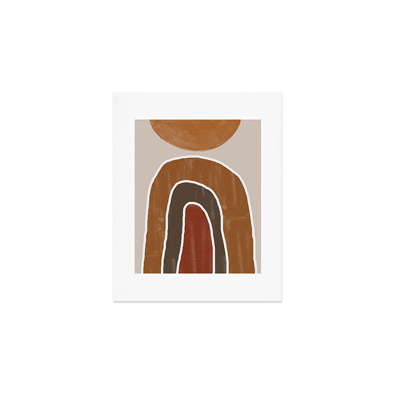 Abstract Rainbow, Burnt Orange Art Print Gallery Image 1