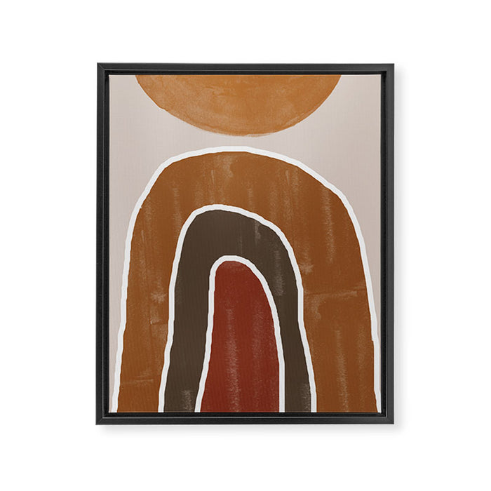 Abstract Rainbow, Burnt Orange Framed Canvas Print Gallery Image 1