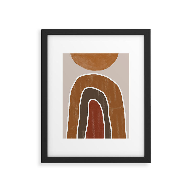 Abstract Rainbow, Burnt Orange Framed Art Print Gallery Image 5