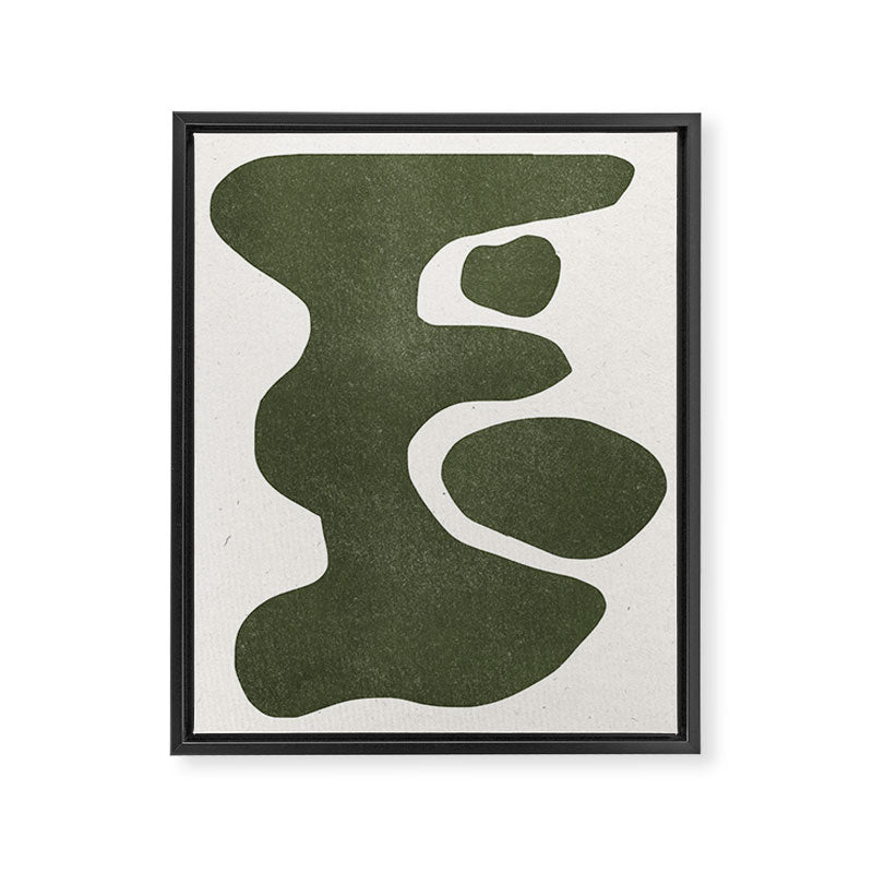 Abstract Retro Shapes Framed Canvas Print Gallery Image 6