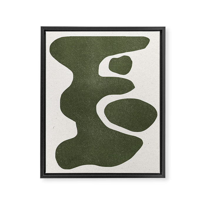 Abstract Retro Shapes Framed Canvas Print Gallery Image 1