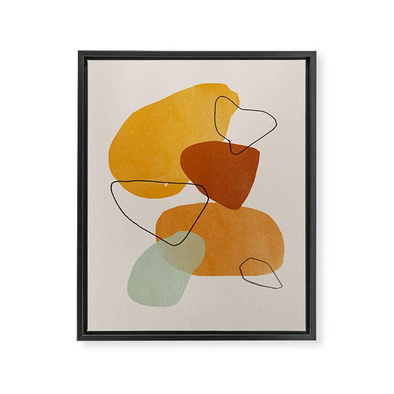 Abstract Shapes Framed Canvas Print Gallery Image 6