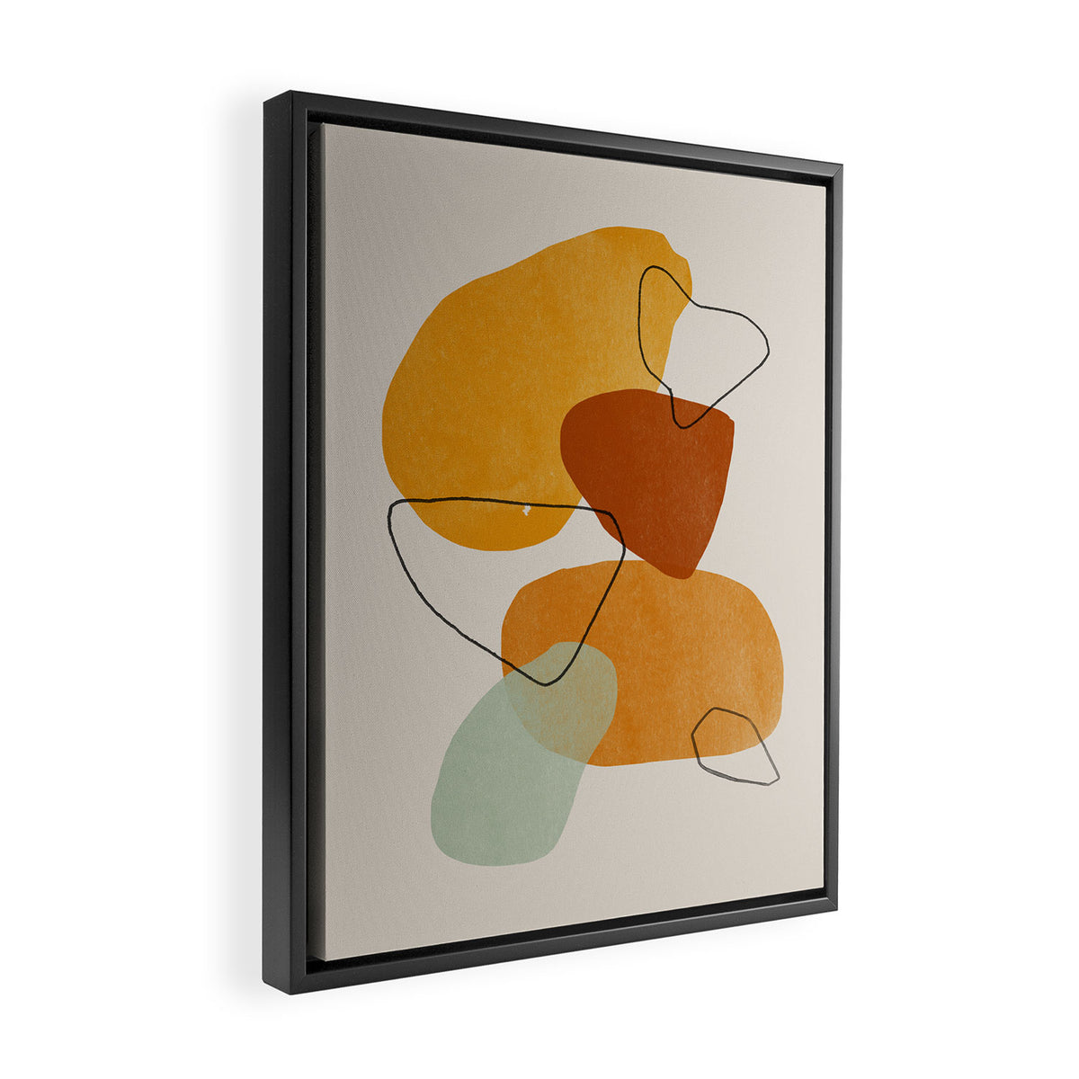 Abstract Shapes Framed Canvas Print Gallery Image 2