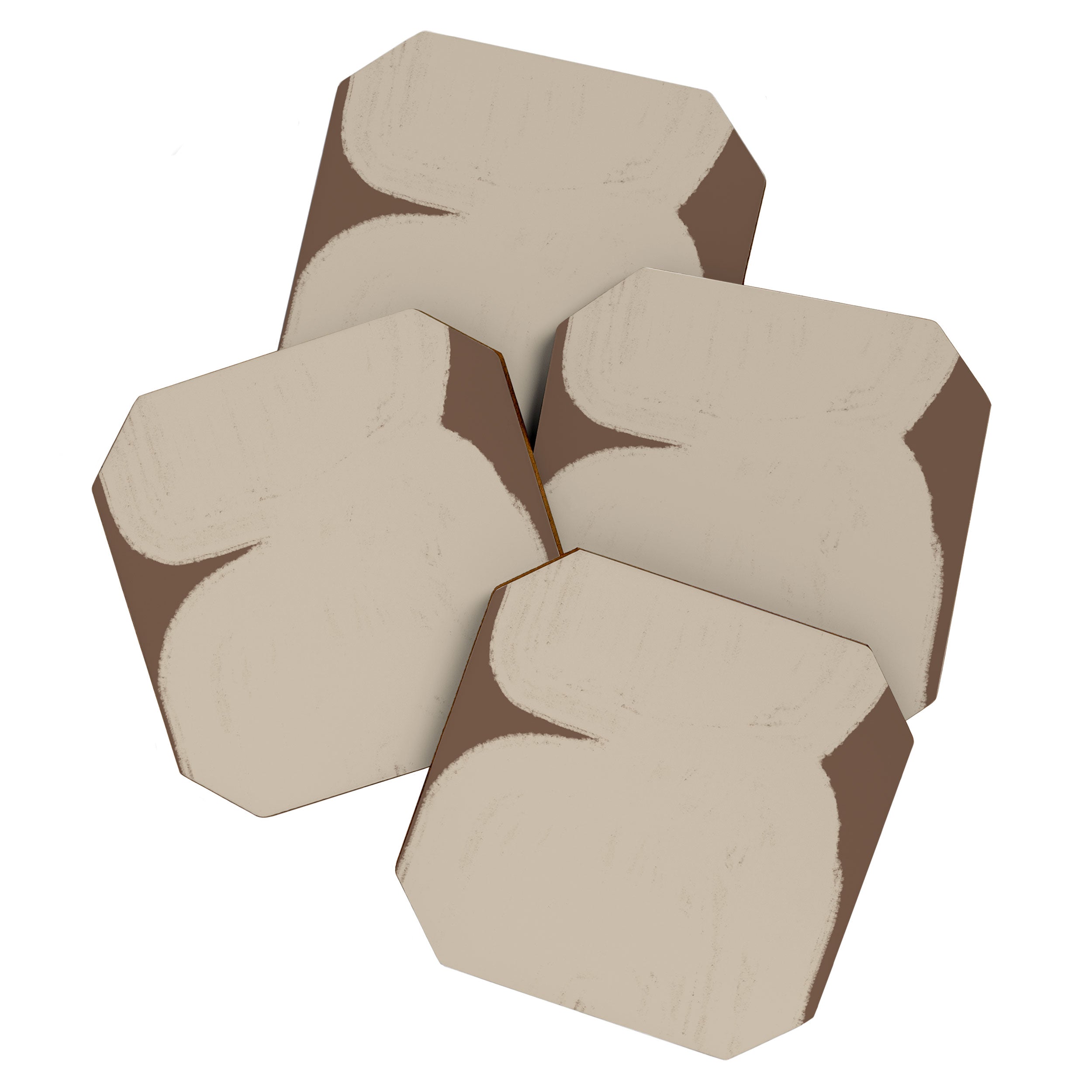 Abstract Soft Modern Shape Coaster Gallery Image 1