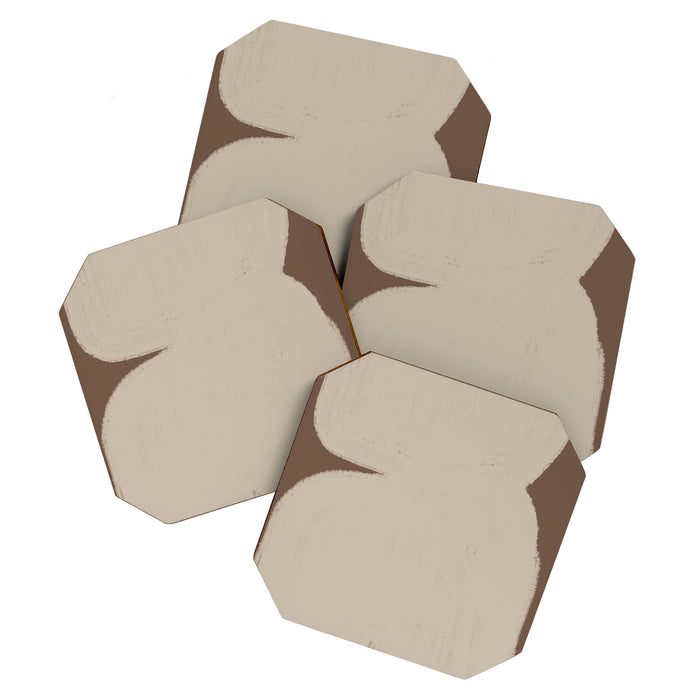 Abstract Soft Modern Shape Coaster Gallery Image 1