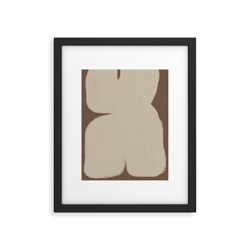 Abstract Soft Modern Shape Framed Art Print Gallery Image 5